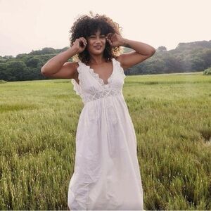 NWT Doen Slate Nightgown Dress in white size S